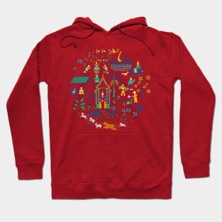 Temple Mosaic - Red Hoodie